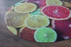 (Sofort Lieferbar!) Kreis Motiv Zitrone 110x110cm - Funkenschutzplatte Kaminbodenplatte Glasplatte -Kaminöfen Verkaufsgeschäft glasplatte motiv kreis funkenschutzplatte detail2 800px 30667 3