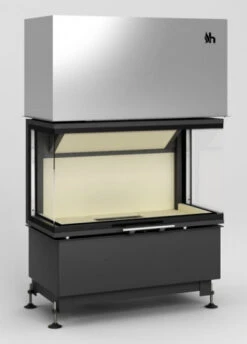 EEK A+ 3-Scheiben-Kamineinsatz HAJDUK VOLCANO 3BTh Rahmenlose XXL-Scheibe, Schiebetür - 11 KW