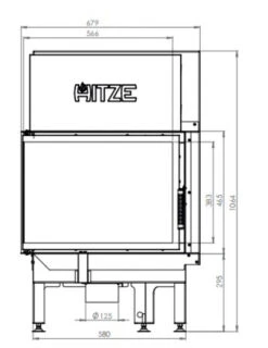 EEK A+ - Eck-Kamineinsatz HITZE Albero AL11L.H DECO Mit Seitenglas Links -11kW -Kaminöfen Verkaufsgeschäft hitze ma zeichnung19
