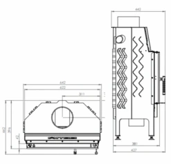 EEK A - Kamineinsatz HITZE Albero AL9S.H DECO- 9kW -Kaminöfen Verkaufsgeschäft kamineinsatz hitze al9s h anim 0 ma 2