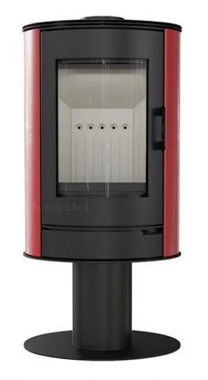 *EEK A - Kaminofen Kratki KOZA AB S N Mit Standfuß Und Roten Kacheln - 8 KW 2 *EEK A - Kaminofen Kratki KOZA AB S N Mit Standfuß Und Roten Kacheln - 8 KW – Bild 2