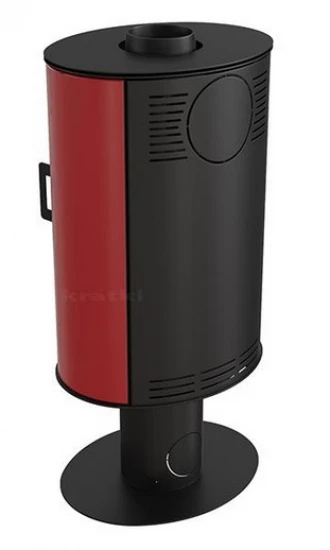 *EEK A - Kaminofen Kratki KOZA AB S N Mit Standfuß Und Roten Kacheln - 8 KW 3 *EEK A - Kaminofen Kratki KOZA AB S N Mit Standfuß Und Roten Kacheln - 8 KW – Bild 3