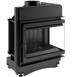 *EEK A - Eck-Guss-Kamineinsatz Kratki MAJA/P/BS !RR150mm! Mit Seitenglas Rechts - 8kW + BIMSCHV II