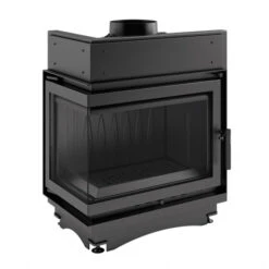 *EEK A - Eck-Guss-Kamineinsatz Kratki MAJA/L/BS !RR150mm! Mit Seitenglas Links - 8kW + BIMSCHV II