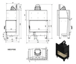 *EEK A+ - Eck-Kamineinsatz Kratki MBO 15 Rechts - 15 KW -Kaminöfen Verkaufsgeschäft kratki mbo rechts2mm
