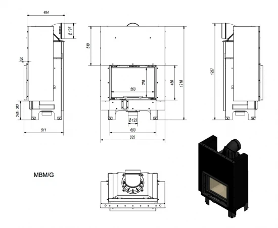 *EEK A - Kamineinsatz Kratki MBM 10 Mit Schiebetür - 10 KW 5 *EEK A - Kamineinsatz Kratki MBM 10 Mit Schiebetür - 10 KW – Bild 5
