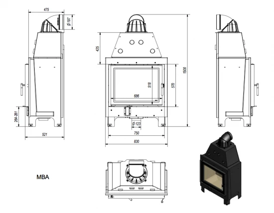 *EEK A - Kamineinsatz Kratki MBA 17 Mit 17 KW 3 *EEK A - Kamineinsatz Kratki MBA 17 Mit 17 KW – Bild 3
