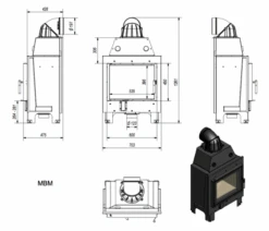 *EEK A - Kamineinsatz Kratki MBM 10 Mit 10 KW 8 *EEK A - Kamineinsatz Kratki MBM 10 Mit 10 KW -Kaminöfen Verkaufsgeschäft n mb m 10 prosty wymiary