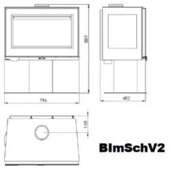 EEK A 3-Scheiben-Design-Kaminofen Panadero HARMONIE EcoDesign -7,2kW Raumluftunbah. -Kaminöfen Verkaufsgeschäft panadero harmonie masse
