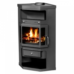 EEK A Eck-Kaminofen Victoria Panama, Schwarz, Dauerbrandfähig – 9kW -Kaminöfen Verkaufsgeschäft panama1