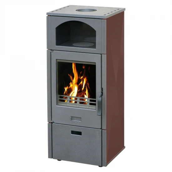 EEK A+ Kaminofen Plamen Laguna Braun Mit Herdplatte - 8kW