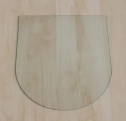 Rundbogen 100x120cm - Funkenschutzplatte Kaminbodenplatte Glasplatte