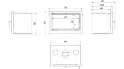 *EEK A+ - Kamineinsatz Kaminkassette Kratki Arke 8 Mit 8 KW Mit Warmluftgebläse -Kaminöfen Verkaufsgeschäft rys tech kaseta arke70