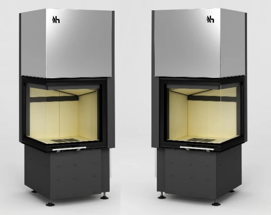 EEK A+ Eck-Kamineinsatz HAJDUK SMART 2LTh/2PTh Schiebetür, Rahmenlos, Türhöhe 51cm - 7,5 KW 1 EEK A+ Eck-Kamineinsatz HAJDUK SMART 2LTh/2PTh Schiebetür, Rahmenlos, Türhöhe 51cm - 7,5 KW