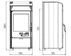 EEK A+ Gusskaminofen Plamen Vesta Braun - 9kW -Kaminöfen Verkaufsgeschäft vesta masse 32755 2