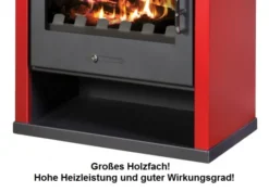 EEK A Kaminofen Victoria Rubin Rot Mit XXL-Sichtscheibe – 13kW -Kaminöfen Verkaufsgeschäft victoria rubin red 3